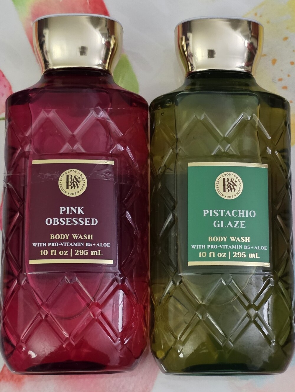 Bath & Body Works Pink Obsessed & Pistachio Glaze Body Wash Set NEW RARE